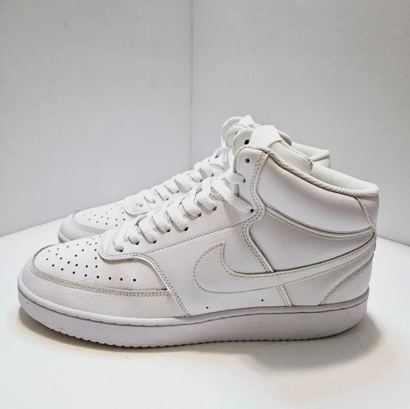 Nike Court Vision Mid Triple White Men's Shoes/Sneakers DC5466-100 Size 10 - Picture 7 of 11